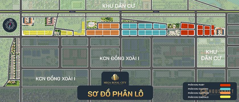 Mặt bằng dự án Mega Royal City Bình Phước