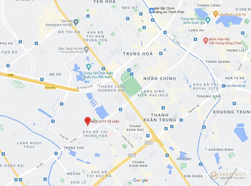 Vị trí dự án Rice City Tố Hữu