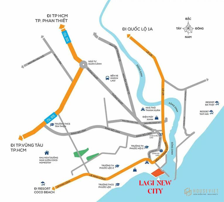Vị trí địa lý của dự án Lagi New City