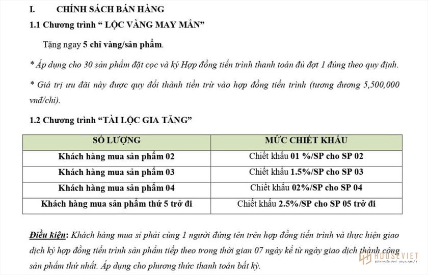 Phương thức thanh toán dự án Young Town Tây Bắc Sài Gòn