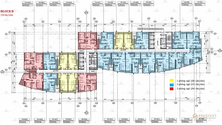 Mặt bằng block B - dự án I-Tower Quy Nhơn