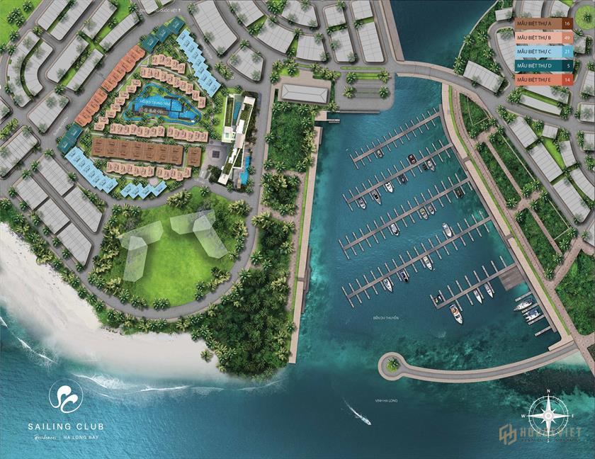 Mặt bằng dự án Sailing Club Residences Ha Long Bay