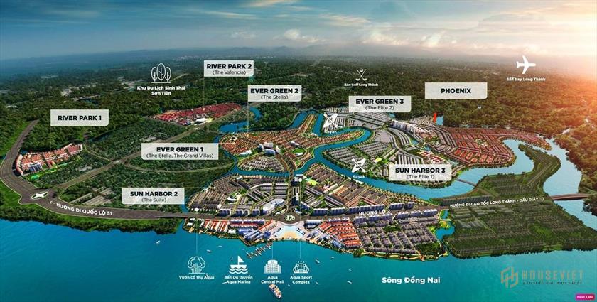 Mặt bằng dự án Aqua City Đồng Nai