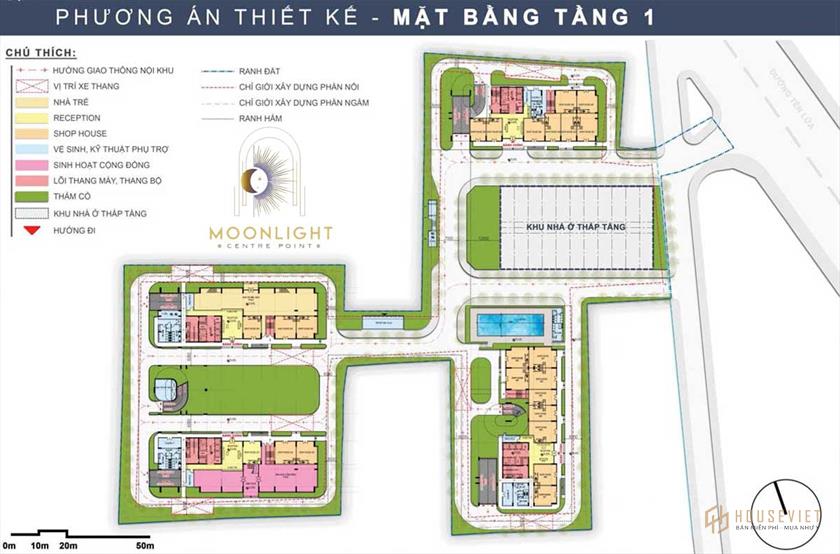 Mặt bằng của dự án Moonlight Centre Point