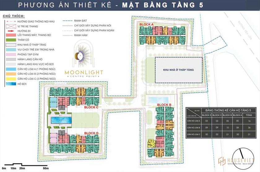 Mặt bằng của dự án Moonlight Centre Point