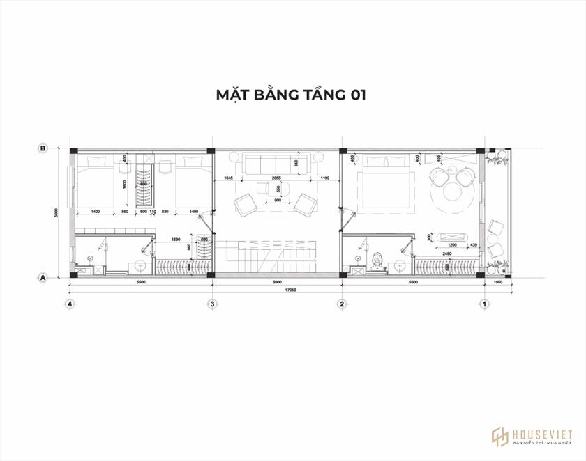 Mặt bằng nhà phố The Larita