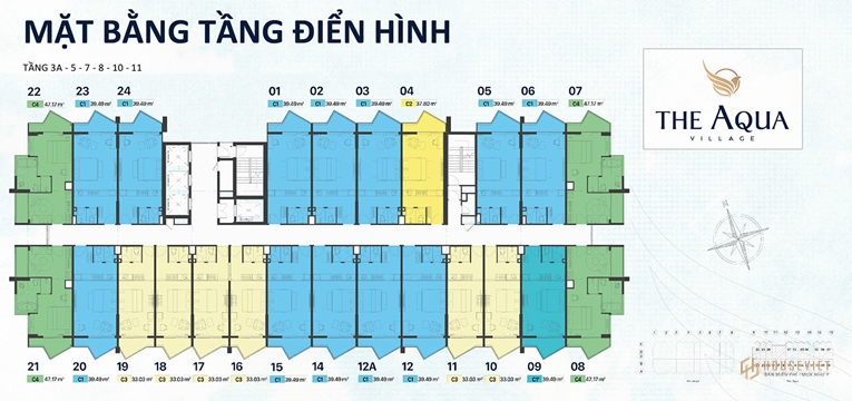 Mặt bằng tầng 3 block The Jungle của The Apus