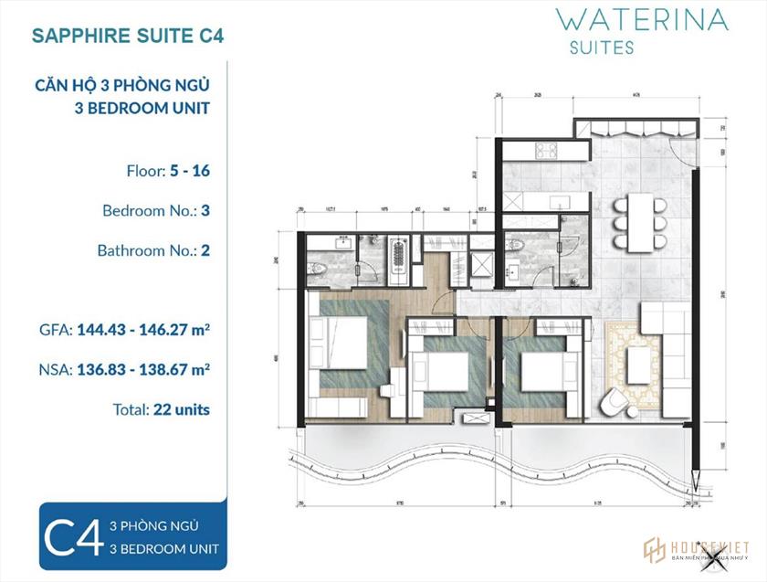Thiết kế dự án Waterina Suites