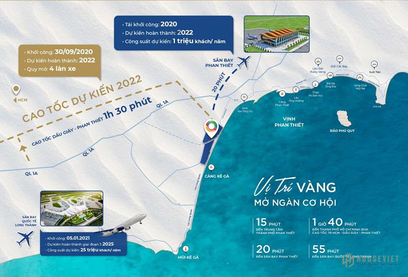 Vị trí khu nghỉ dưỡng Novaworld Phan Thiết