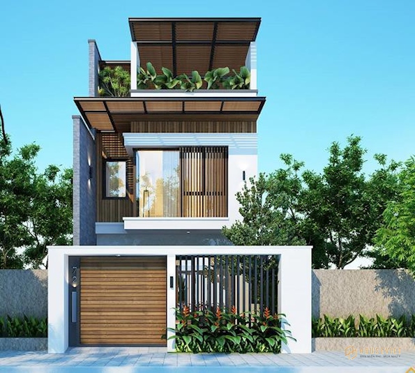 Thiết kế nhà 2 tầng ấn tượng hiện đại phá cách tại Hà Tĩnh