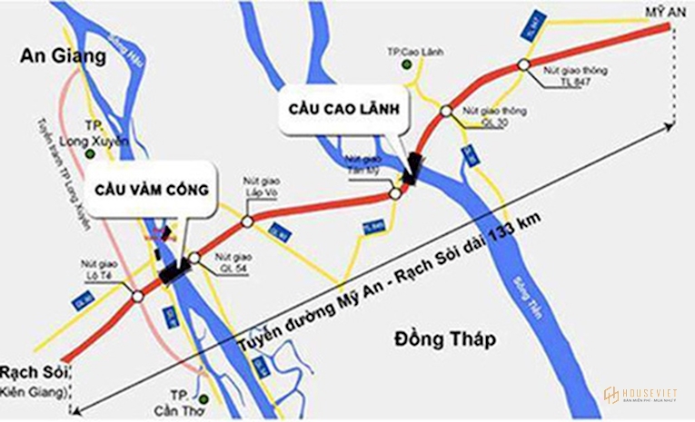 Tuyến Lộ Tẻ - Rạch Sỏi sẽ kết nối vào dự án cao tốc Mỹ An - Cao Lãnh