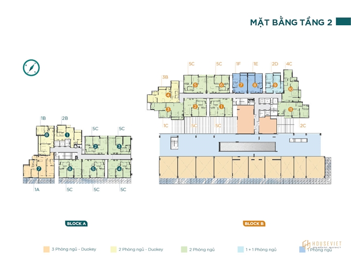 Dự án D'Lusso - Mặt bằng tầng 2