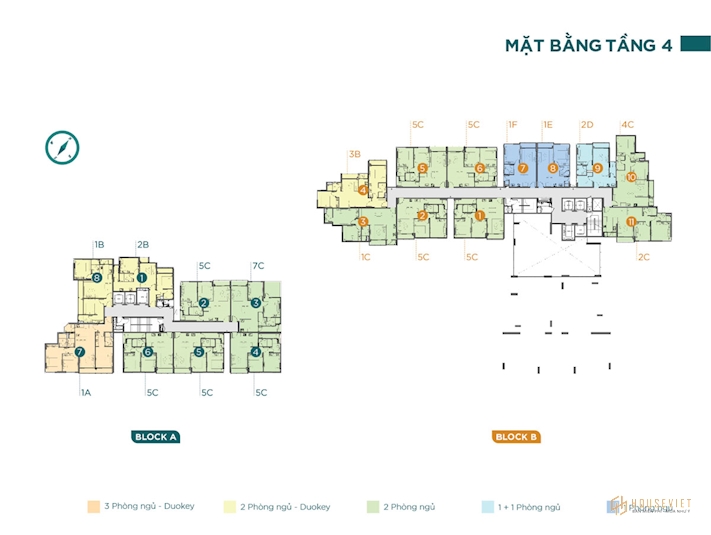 Dự án D'Lusso - Mặt bằng tầng 4