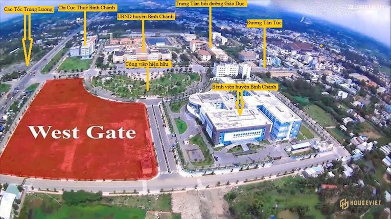 Vị trí thực tế của dự án West Gate Bình Chánh