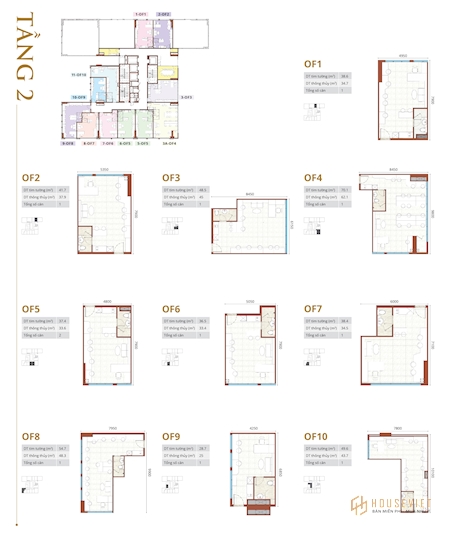 Mặt bằng tầng 2 dự án Jamona Heights Quận 7