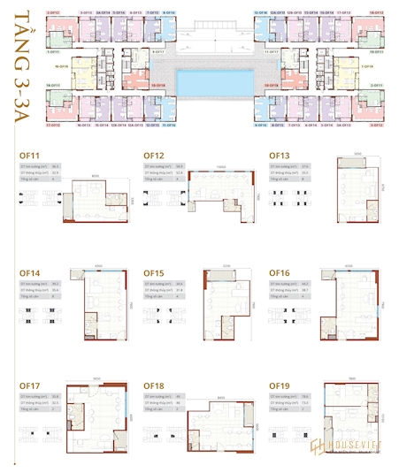 Mặt bằng tầng 3 dự án Jamona Heights Quận 7