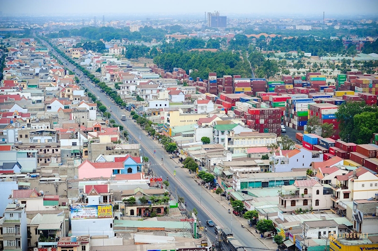 Trung tâm TP. Dĩ An với dân cư đông đúc và hạ tầng giao thông kết nối thuận tiện