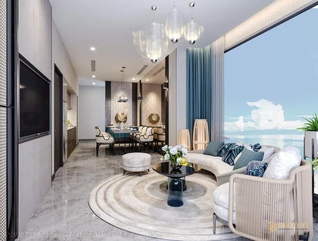 Tất cả căn Sky villas cao cấp quốc tế tại Edna Grand Mercure đều có view 100% hướng biển với không gian riêng tư tuyệt đối.