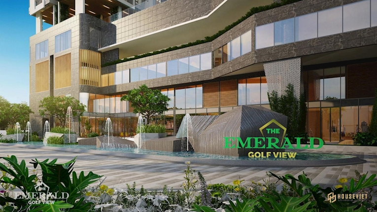 Sảnh đón biểu tượng The Emerald Golf View ngay mặt tiền Đại lộ Bình Dương