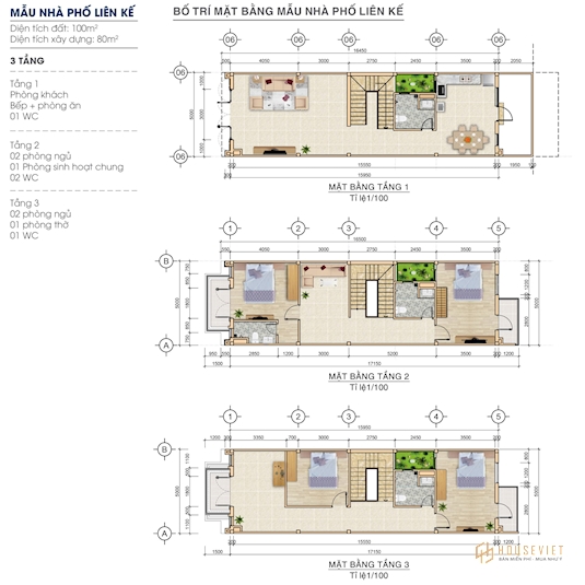 Mẫu nhà phố liên kế dự án Century City