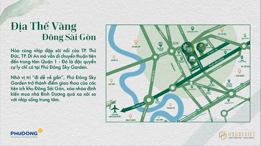 Vị trí dự án Phú Đông Sky Garden