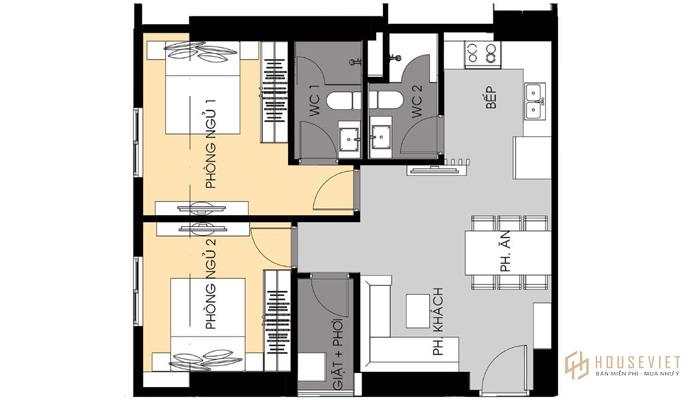 Thiết kế căn hộ dự án Chí Linh Center Thiết kế căn hộ dự án Chí Linh Center