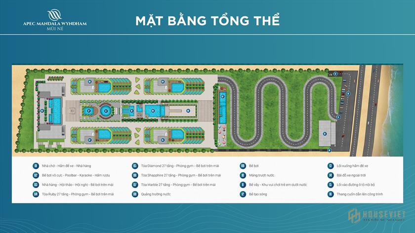 Mặt bằng dự án Apec Mandala Retreats Mũi Né