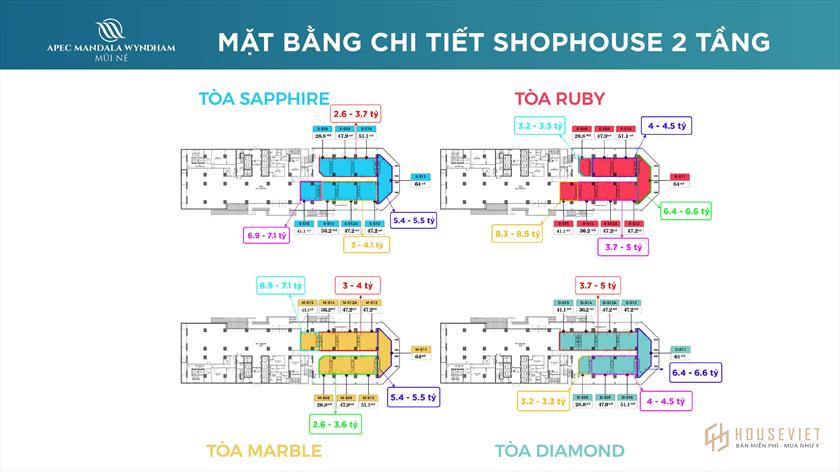 Mặt bằng dự án Apec Mandala Retreats Mũi Né