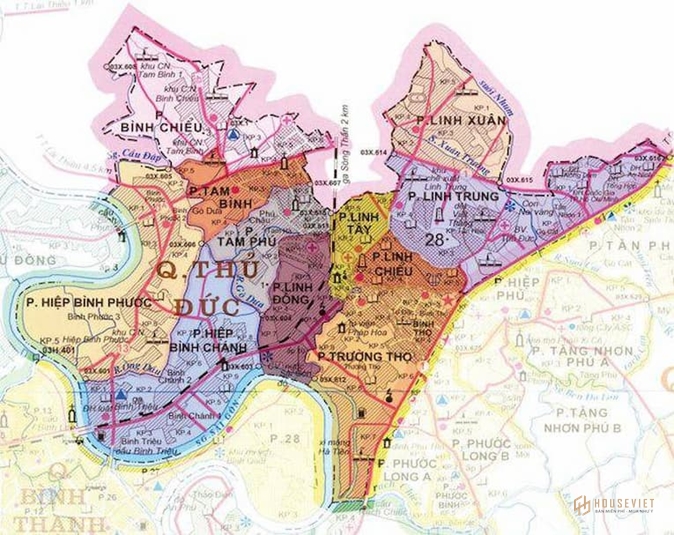 Bản đồ quy hoạch quận Thủ Đức TPHCM