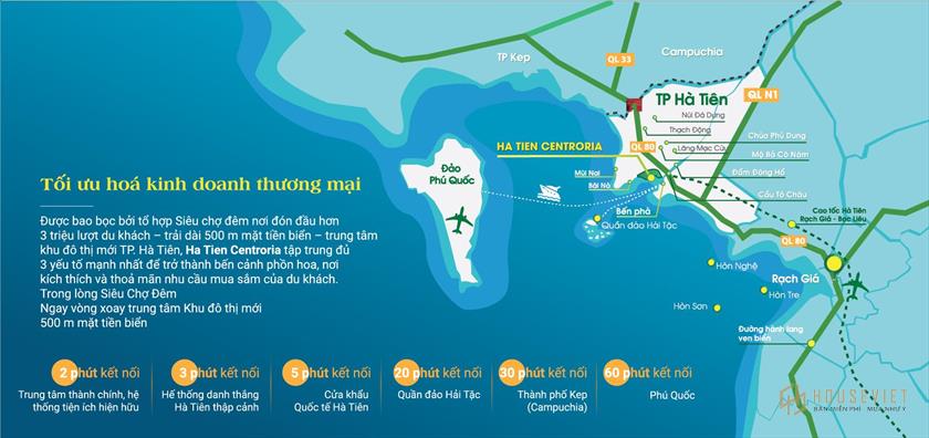 Hạ tầng xung quanh dự án Hà Tiên Centroria