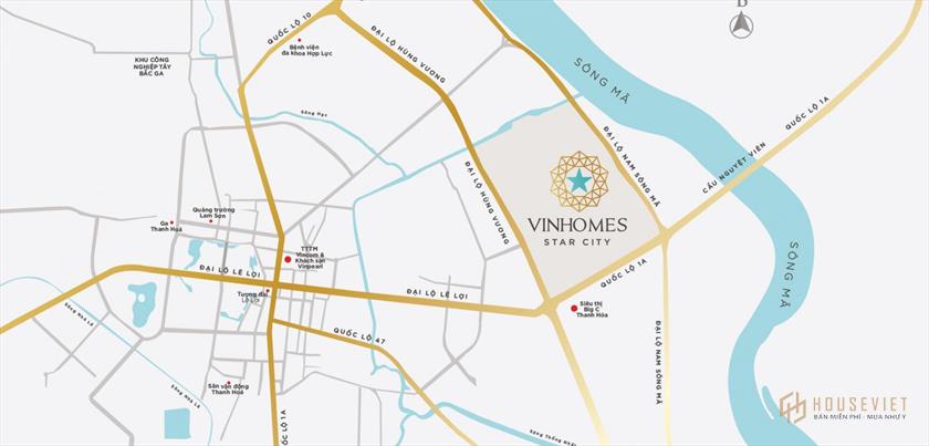 Vị trí dự án Vinhomes Star City
