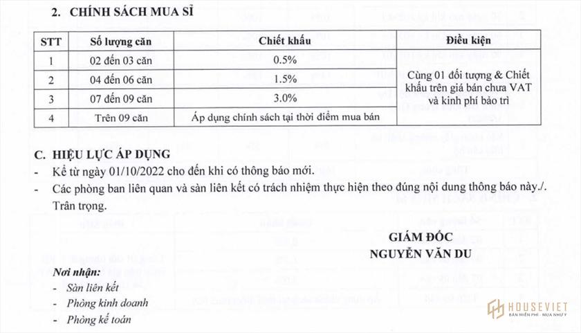 Phương thức thanh toán và chính sách bán hàng dự án Edna Grand Mercure