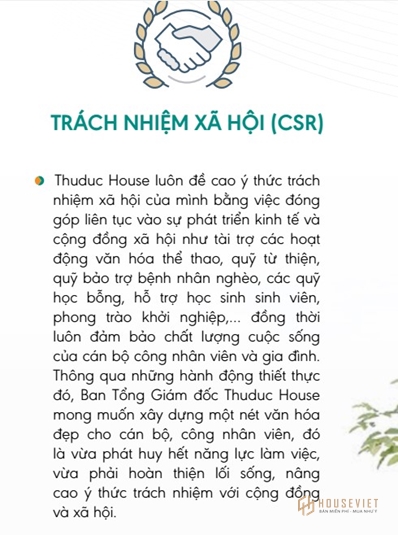 Trách nhiệm xã hội của Thuduc House