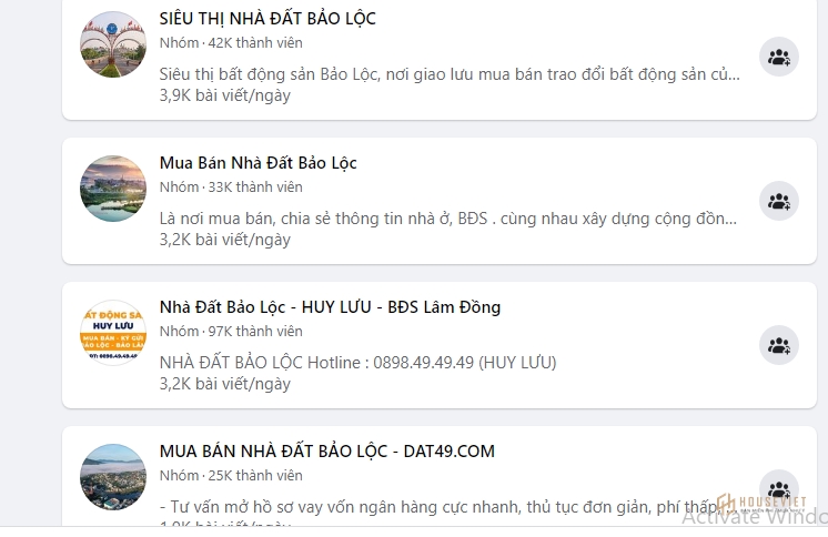 Theo thống kê, có hơn 30 nhóm Facebook (mỗi nhóm hơn 10.000 thành viên) đang rao bán đất nền tại Bảo Lộc