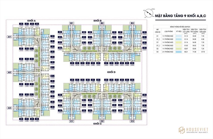 Mặt bằng dự án Thủ Thiêm Green House