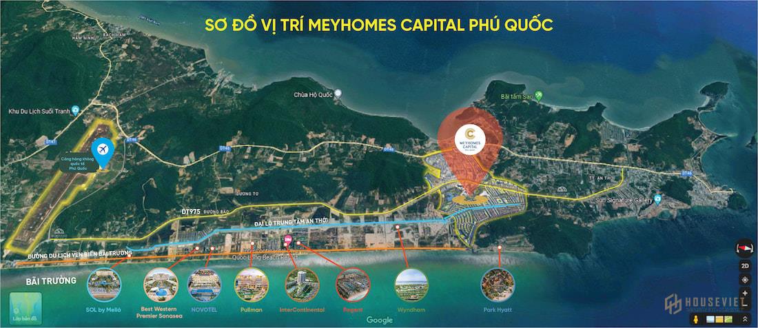 Vị trí dự án Crystal City Meyhomes Capital Phú Quốc