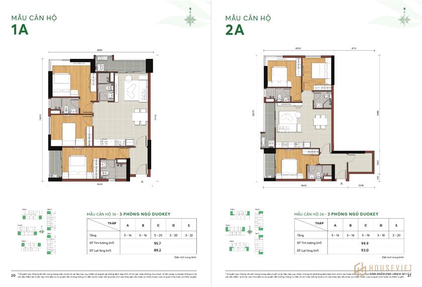 Mặt bằng mẫu căn hộ 3PN MT Eastmark City