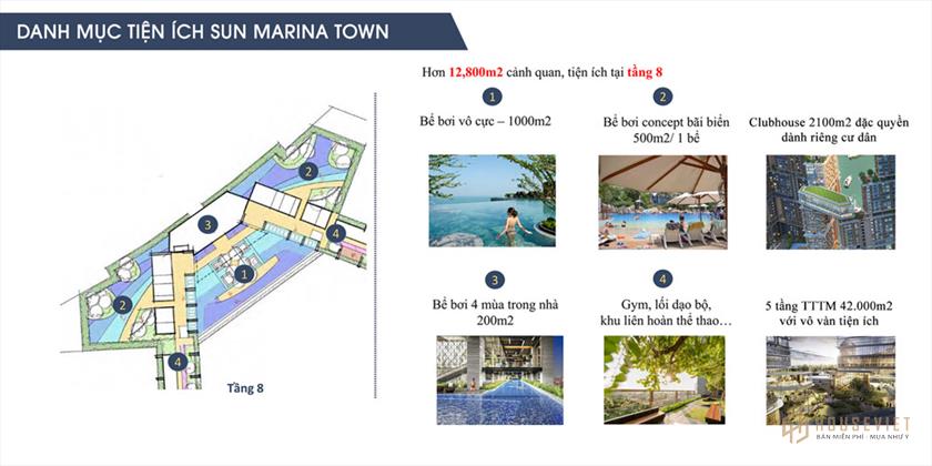 Tiện ích có tại dự án Sun Grand Marina Town