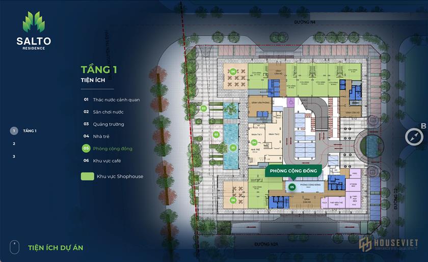 Tiện ích dự án Salto Residence Tiện ích dự án Salto Residence