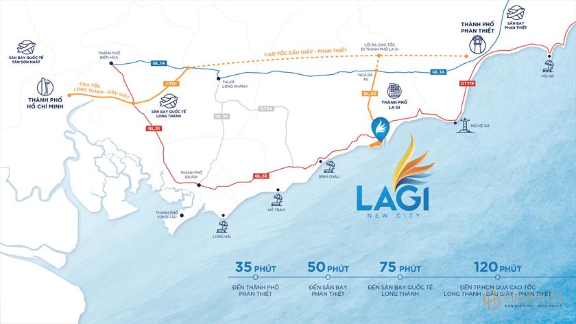 Vị trí địa lý của dự án Lagi New City