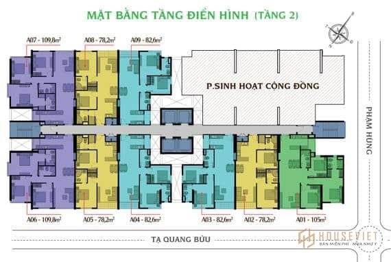 Mặt bằng dự án Giai Việt Residence