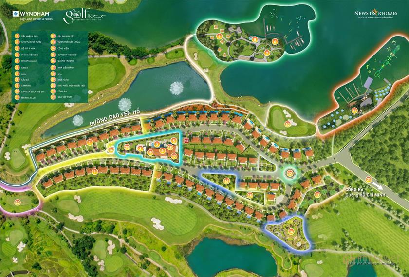 Tiện ích dự án Wyndham Sky Lake Resort & Villas