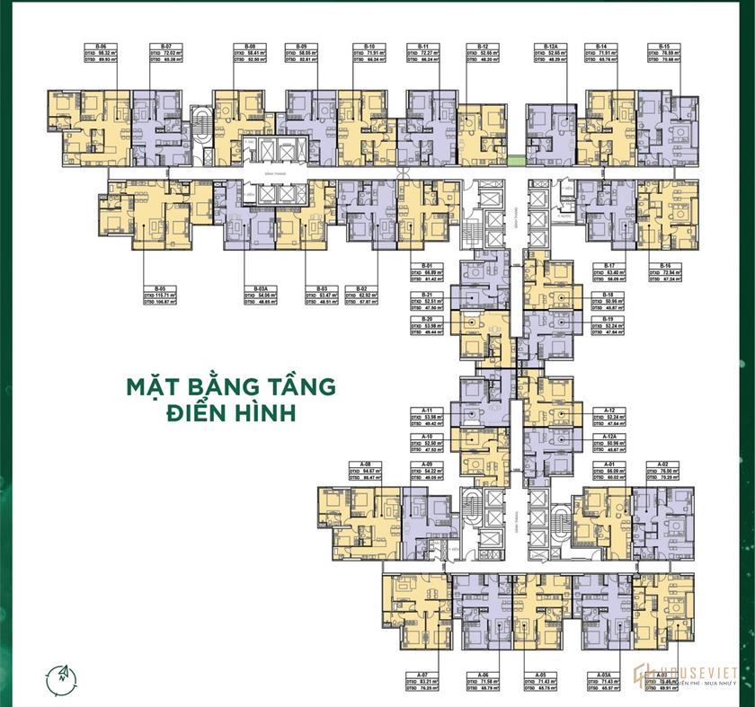 Mặt bằng dự án The Emerald 68