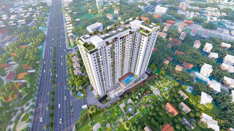 Phối cảnh block A của Legend Complex đang chào bán với giá chỉ 25 triệu đồng/m2.