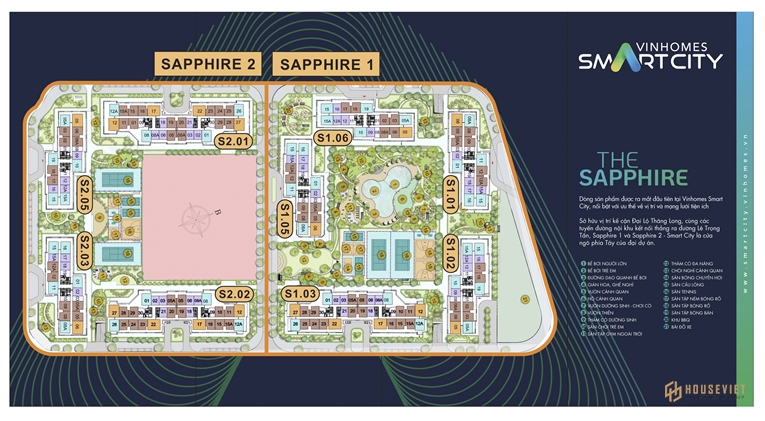 Mặt bằng Vinhomes Sapphire Smart City Hà Nội