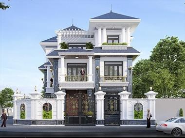 Mẫu nhà 3 tầng 4 phòng ngủ diện tích 5x20m thoáng mát.