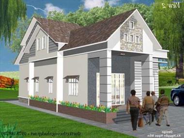 Phối cảnh mẫu nhà cấp 4 mái thái 3 phòng ngủ kinh phí 900 triệu