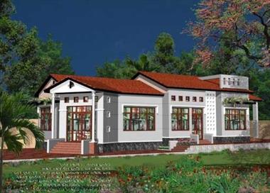 Biệt thự vườn 1 tầng mái ngói đẹp giá chỉ 900 triệu