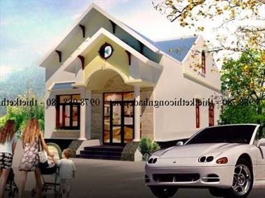 Bản vẽ thiết kế nhà cấp 4 mái thái diện tích 7x18m