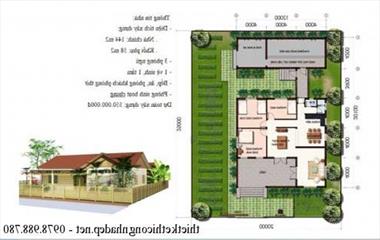 Bản vẽ và dự toán xây nhà cấp 4 năm 2022